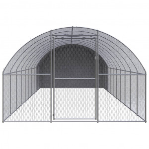 Gallinero de exterior de acero galvanizado 3x10x2 m H