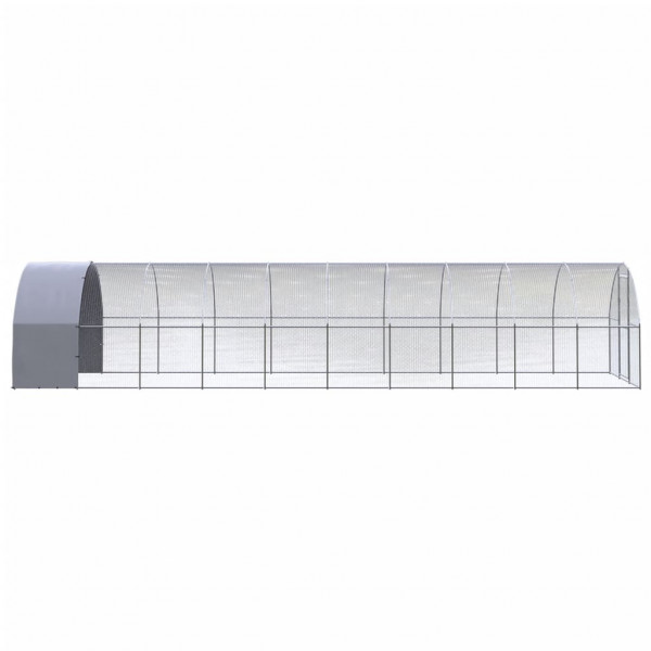 Gallinero de exterior de acero galvanizado 3x10x2 m M 3