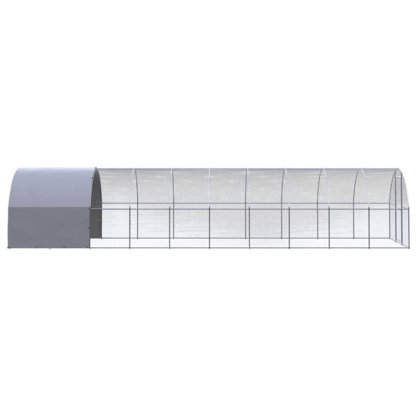 Gallinero de exterior de acero galvanizado 3x10x2 m M 4
