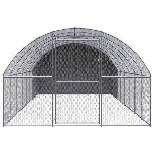 Gallinero de exterior de acero galvanizado 3x8x2 m H