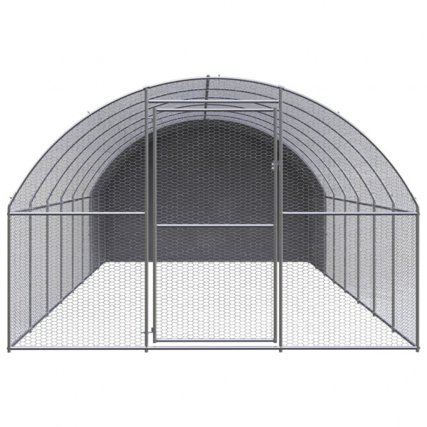 Galinheiro de exterior 3x8x2 m aço galvanizado M 2