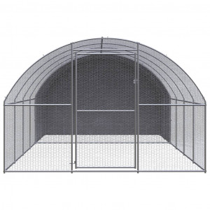Galinheiro de exterior 3x4x2 m aço galvanizado H