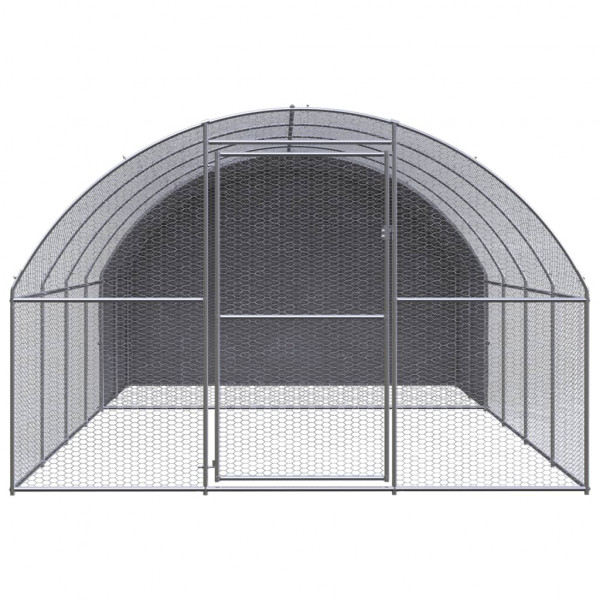 Galinheiro de exterior 3x4x2 m aço galvanizado M 2