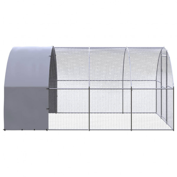 Gallinero de exterior de acero galvanizado 3x4x2 m M 3