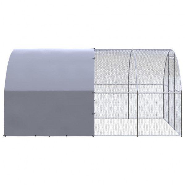 Gallinero de exterior de acero galvanizado 3x4x2 m M 4