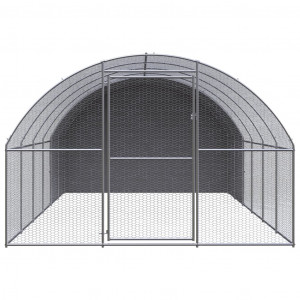 Gallinero de exterior de acero galvanizado 3x6x2 m H