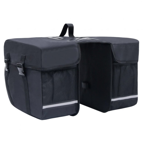 Bolsa doble para bicicleta alforja impermeable 35 L negra D