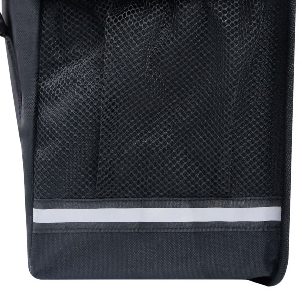 Bolsa doble para bicicleta alforja impermeable 35 L negra M 4
