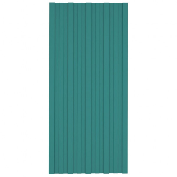 Panel para tejado acero galvanizado verde 36 unidades 100x45 cm M 2