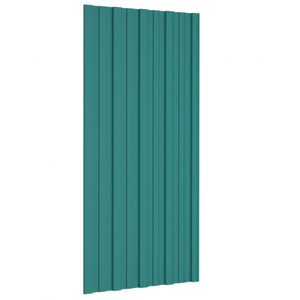 Panel para tejado acero galvanizado verde 36 unidades 100x45 cm M 3