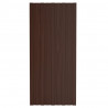 Panel de tejado acero galvanizado marrón 36 unidades 100x45 cm 2