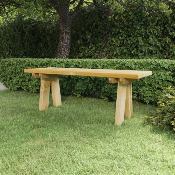 Banco de jardín madera maciza de pino impregnada 110 cm D