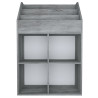 Revistero de niños aglomerado gris hormigón 71x30x114 cm 3