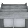 Revistero de niños aglomerado gris hormigón 71x30x114 cm 5