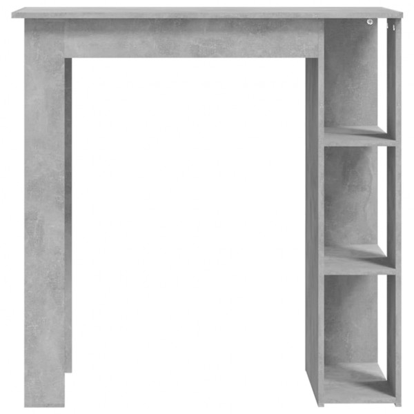 Mesa bar con estante contrachapada gris hormigón 102x50x103.5cm M 5