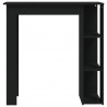 Mesa bar con estante madera contrachapada negro 102x50x103.5 cm 5