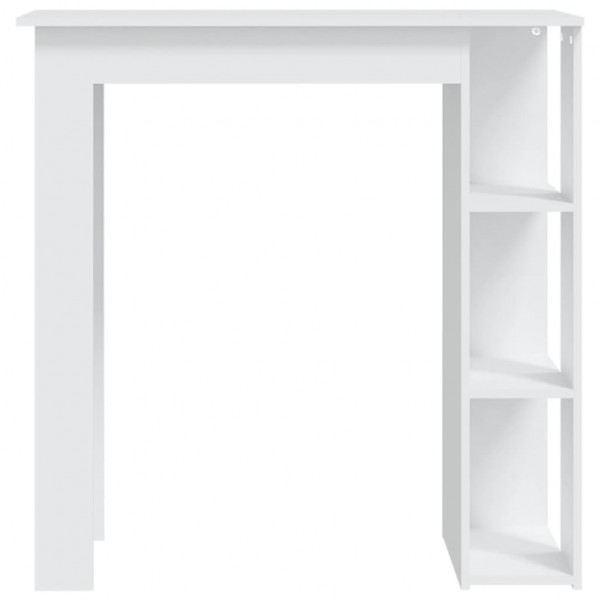 Mesa bar con estante madera contrachapada blanco 102x50x103.5cm M 5