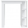 Mesa bar con estante madera contrachapada blanco 102x50x103.5cm 5