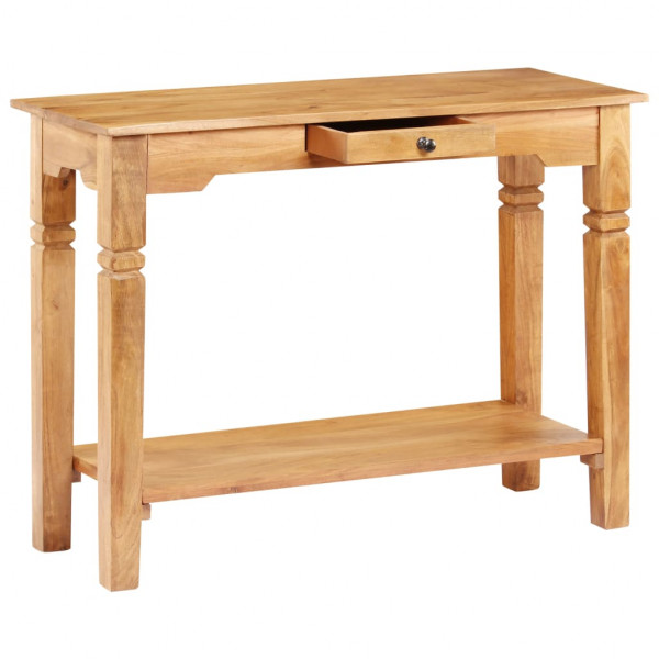 Mesa consola de madera maciza de acacia 100x40x76 cm M 3