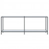 Mesa consola vidrio templado blanco 200x35x75.5 cm 3