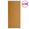 Panel de tejado acero galvanizado color madera 36 uds 100x45 cm 1