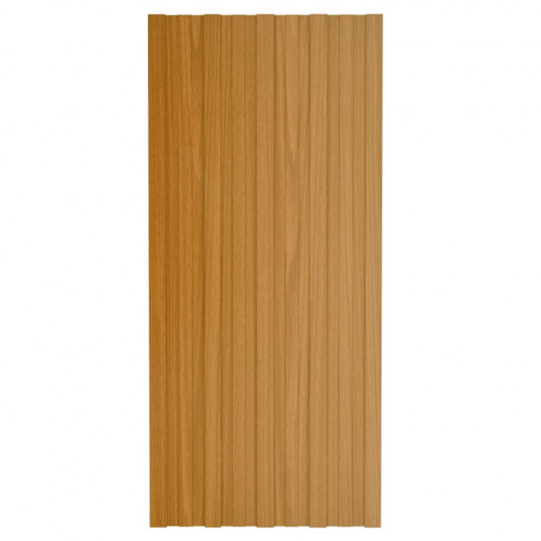 Panel de tejado acero galvanizado color madera 36 uds 100x45 cm M 2