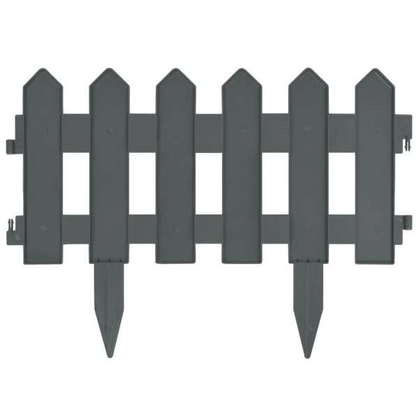 Bordas de relvado 25 pcs 10 m PP antracite M 5