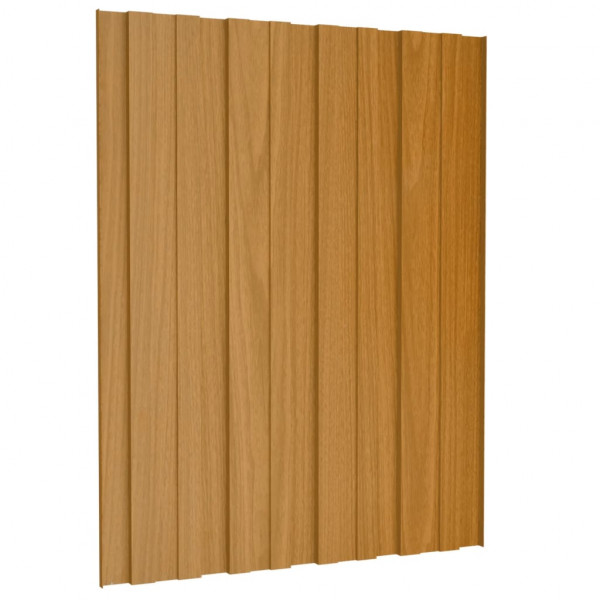 Painel de telhado 12 pcs 60x45 cm aço galvanizado natural M 4