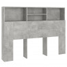 Mueble cabecero gris hormigón 140x19x103.5 cm 2