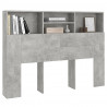 Mueble cabecero gris hormigón 140x19x103.5 cm 4