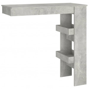 Mesa bar parede 102x45x103.5cm derivados madeira cinza cimento H