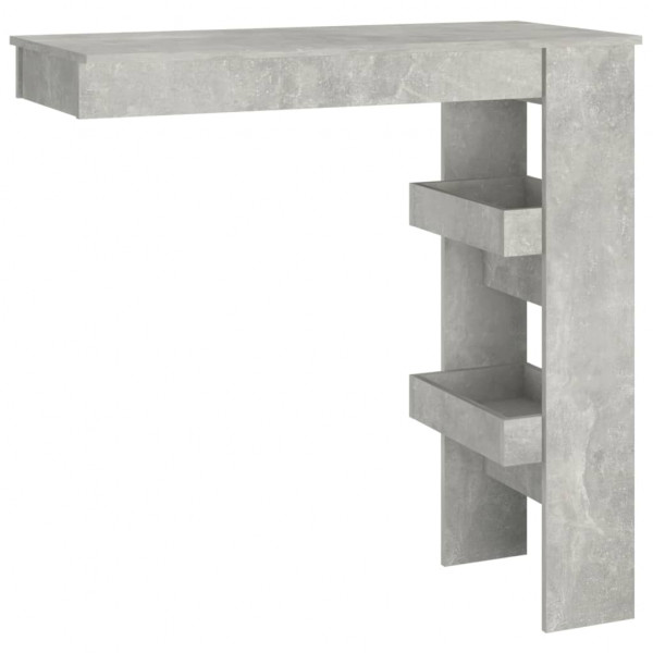 Mesa bar parede 102x45x103.5cm derivados madeira cinza cimento M 2