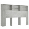 Mueble cabecero gris hormigón 160x19x103.5 cm 2