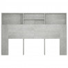 Mueble cabecero gris hormigón 160x19x103.5 cm 5
