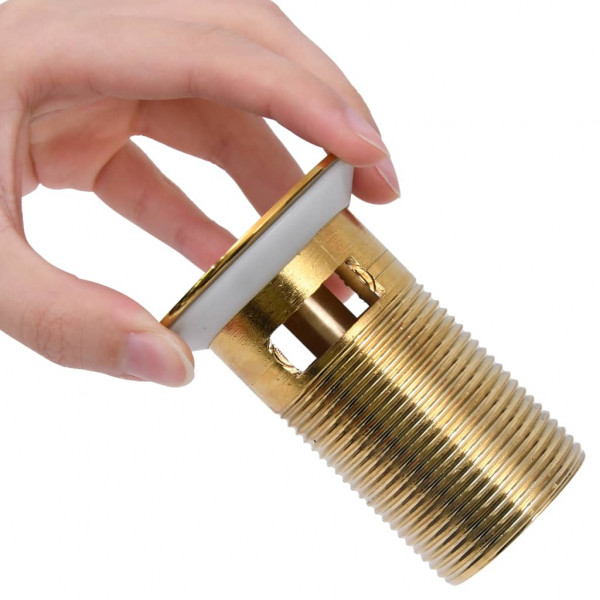 Válvula escoam. c/ função antitransbordo 6.4x6.4x9.1 cm dourado M 5