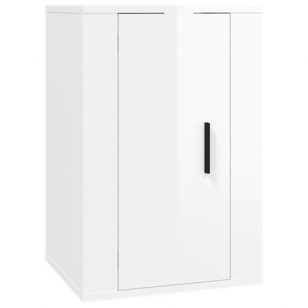 Mueble para TV de pared blanco brillante 40x34.5x60 cm M 2