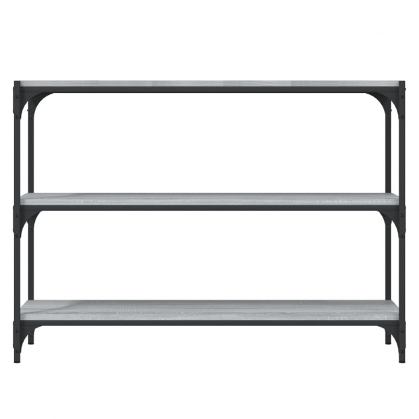 Estantería contrachapada y acero gris Sonoma 100x33x70.5 cm M 5