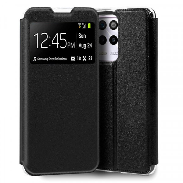Funda COOL Flip Cover para Realme 9 5G / 9 Pro Liso Negro D
