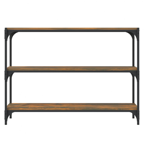 Estante em contraplacado e carvalho fumado 100x33x70,5 cm M 5