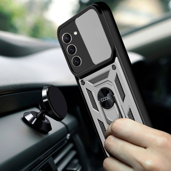 Carcasa COOL para Samsung S916 Galaxy S23 Plus Hard Ring Plata M 2