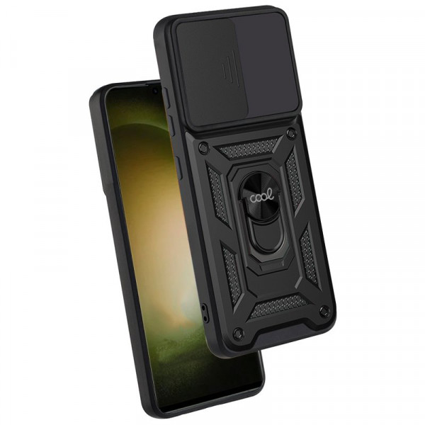 Carcasa COOL para Samsung S918 Galaxy S23 Ultra Hard Ring Negro M 4