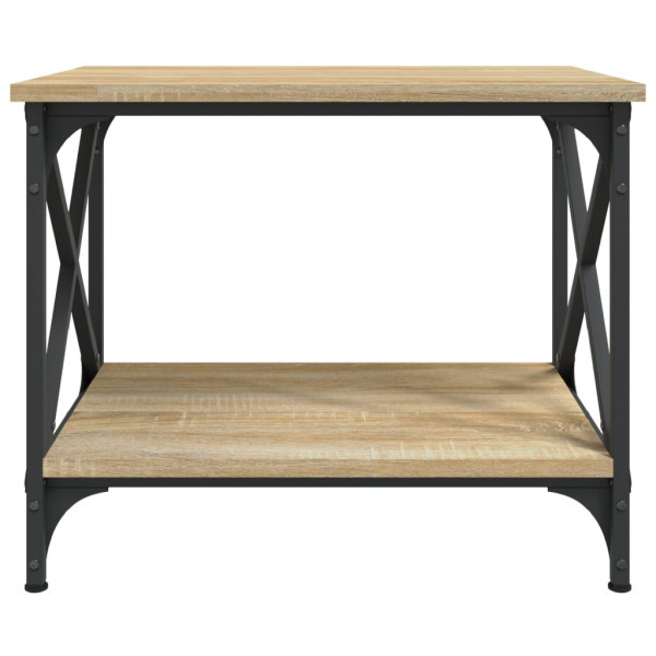 Mesa auxiliar madera contrachapada roble Sonoma 55x38x45 cm M 4