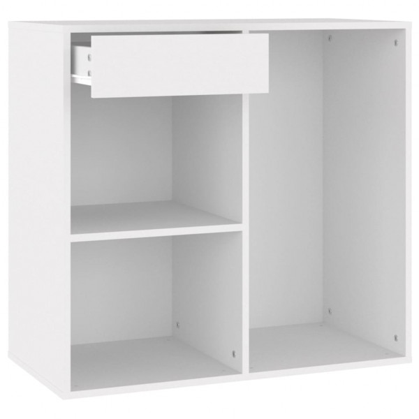 Armario de maquillaje madera contrachapada blanco 80x40x75 cm M 2