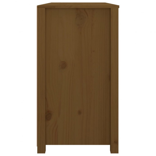 Armario auxiliar madera maciza de pino marrón miel 100x40x72 cm M 5
