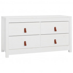 Armário de apoio 100x40x54 cm pinho maciço branco H