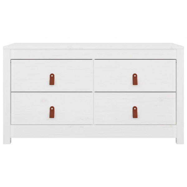 Armario auxiliar madera maciza de pino blanco 100x40x54 cm M 3