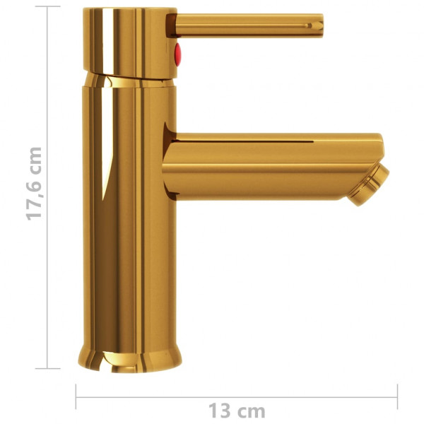 Torneira para lavatório de casa de banho 130x176 mm dourado M 5