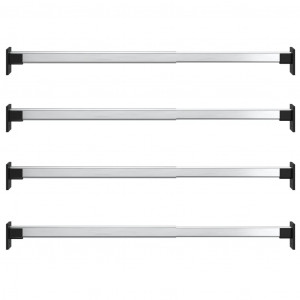 Varões telescópicos para guarda-roupa 4 pcs 58-100 cm prateado H
