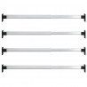 Varões telescópicos para guarda-roupa 4 pcs 58-100 cm prateado 2