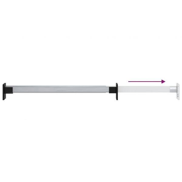 Varões telescópicos para guarda-roupa 2 pcs 58-100 cm prateado M 5